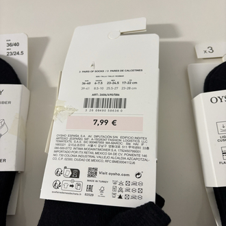 12 çift Dikişsiz Siyah Oysho Everyday Microfiber Sneaker 