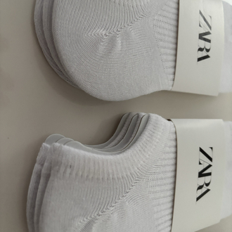 ZARA Beyaz Dikişsiz Cotton Patik Çorap - 12 Çift