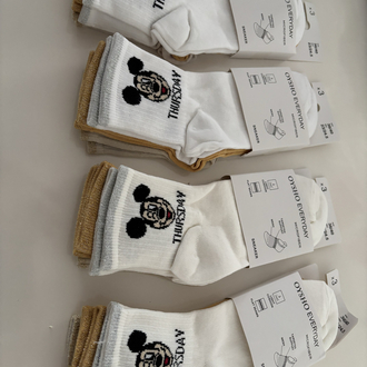 12 Çift Oysho Everyday Mickey Mouse Çorap