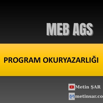 AGS PROGRAM OKURYAZARLIĞI
