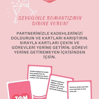 Zom Romantik İçki Oyunu Sevgililer Günü Oyunu Yetişkinler İçin 150 Kartlı Kutu Oyunu