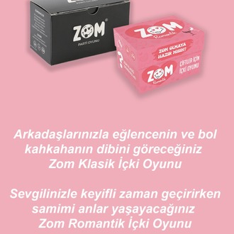 Zom Klasik İçki Oyunu Ve Zom Romantik İçki Oyunu İkili Set | Shot Oyunu | Yılbaşı Oyunu