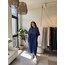Oversize Poplin Penye Elbise (İndigo)