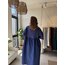 Oversize Poplin Penye Elbise (İndigo)