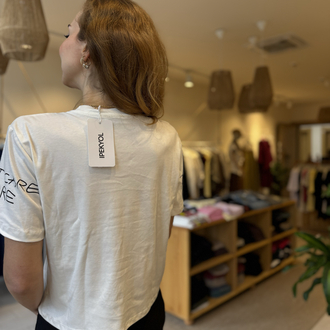İpekyl Taşlı Kedili Tshirt (BEYAZ)