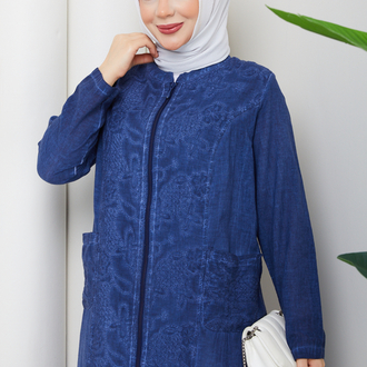 YP02 LACİVERT | %100 PAMUKLU KETEN FERACE