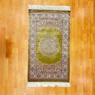 Geleneksel Çiçek ve Bitkisel Motifli 200 x 300 İpek Halı