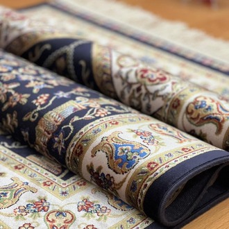 Mihraplı Ağaç Hayatı Desenli 70x120 CM İpek Seccade Siyah