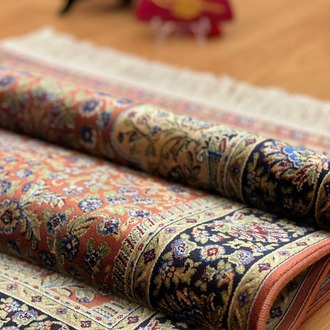 Mihrâb-ı Gülzâr Motifli 70x120 CM İpek Seccade Pembe