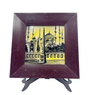 Dekoratif Seramik Çerçeveli Sultanahmet ve Dikilitaş Motifli Tablo