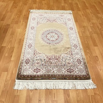 Lüks Mihraplı Madalyon Desenli 90 X 150 CM İpek Halı