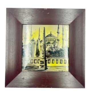 Dekoratif Seramik Çerçeveli Sultanahmet ve Dikilitaş Motifli Tablo