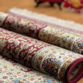 Mihrâb-ı Gülzâr Motifli 70x120 CM İpek Seccade Bordo