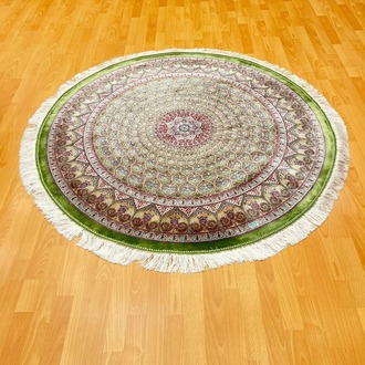 Yuvarlak Geometrik Desenli 250 x 350 CM İpek Halı
