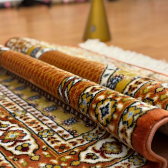 Hünkar Desenli Yünlü Seccade Kiremit