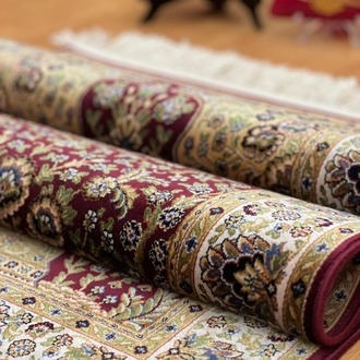 Mihrâb-ı Gülzâr Motifli 60x120 CM İpek Seccade Bordo