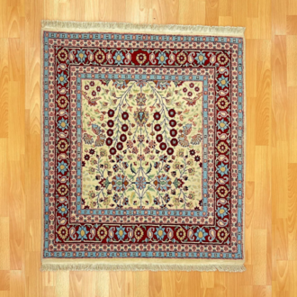 Hereke 110 X 99 Çiçek Demeti (Floral) Desenli El Dokuma Halı