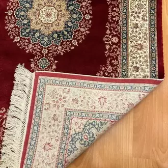 MEVLANA BAZAAR Üçlü Madalyon Motifli 90 x 300 İpek Yolluk