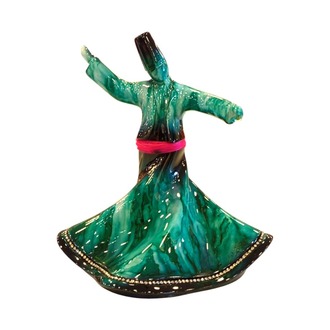 Dekoratif Semazen Biblo Koyu Yeşil 22 CM 