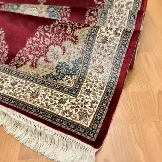MEVLANA BAZAAR Üçlü Madalyon Motifli 90 x 300 İpek Yolluk