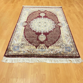 Büyük Madalyon Desenli Lüks 120 x 180 CM İpek Halı