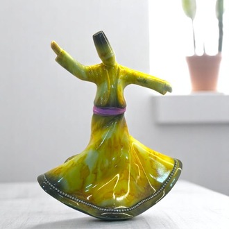 Dekoratif Semazen Biblo Sarı 22 CM