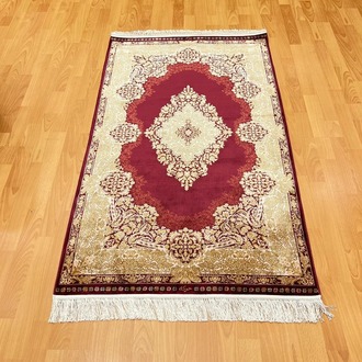 Elmas Motifli 90 x 150 CM İpek Halı Bordo