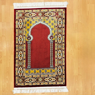 Hünkar Desenli Yünlü Seccade Bordo