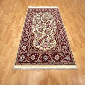 Hereke 203 x 121 Cennet Kuşları Desenli El Dokuma Halı