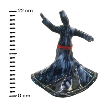 Dekoratif Semazen Biblo Siyah 22 CM