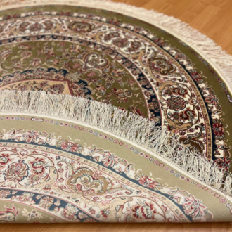 Yuvarlak Buta/Paisley Motifli 150 x 150 CM İpek Halı