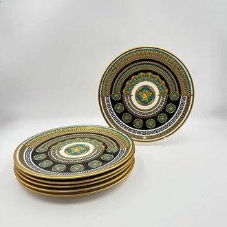 Versace 6'lı Pasta Tabağı Mavi