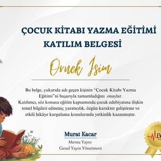 Çocuk Kitabı Yazma Eğitimi- Murat Kacar'ın Anlatımıyla