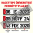 HACETTEPE ÜNİVERSİTESİ HATIRA DEKOR MEZUNİYET PLAKASI 
