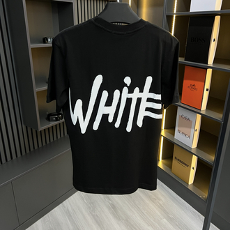 OFF WHİTE SİYAH BASKILI TİŞÖRT 