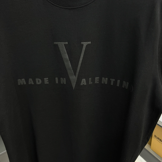 VALENTİNO SİYAH BASKILI TİŞÖRT 