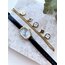 KOMBİN SET(Siyah gold saat-Çelik siyah yıldız charm bileklik)