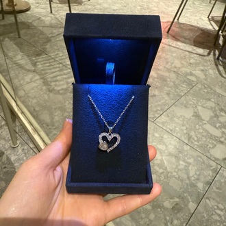 Diamond kutuda kalp kolye