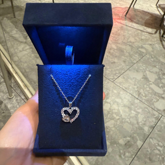 Diamond kutuda kalp kolye