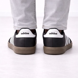 Erkek Siyah Beyaz Çizgili Günlük Sneaker Ayakkabı