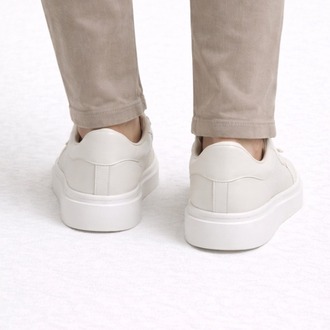 Kadın Krem Kalın Taban Günlük Sneaker Ayakkabı