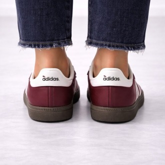 Kadın Bordo Beyaz Detaylı Günlük Sneaker Ayakkabı