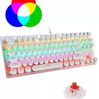 Leaven Daktilo Tarzı K550 Kırmızı Red Switch Rgb Mekanik Klavye -Su Geçirmez