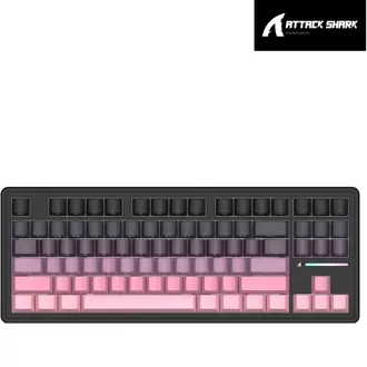 Attack Shark M87 PROV2 White Switch Mekanik RGB TripleMode E-Sports Profesyonel Gaming Oyuncu Klavye