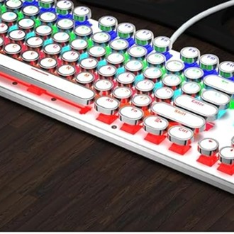 Leaven Daktilo Tarzı K550 Kırmızı Red Switch Rgb Mekanik Klavye -Su Geçirmez
