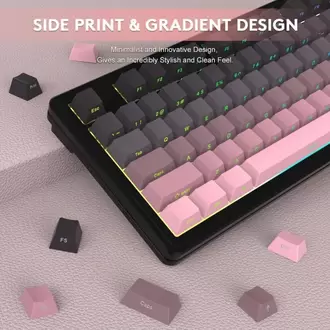 Attack Shark M87 PROV2 White Switch Mekanik RGB TripleMode E-Sports Profesyonel Gaming Oyuncu Klavye
