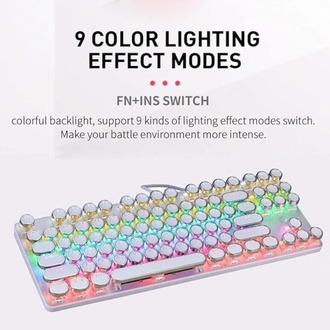 Leaven Daktilo Tarzı K550 Kırmızı Red Switch Rgb Mekanik Klavye -Su Geçirmez