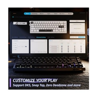 Attack Shark X68HE Rapid Trigger 0.125MS Manyatik Switch Rgb App Uygulamalı Gaming Oyuncu Klavye