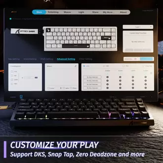 ATTACK SHARK X68 HE Hızlı Tetiklemeli Klavye Manyetik Anahtar