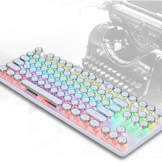 Leaven Daktilo Tarzı K550 Kırmızı Red Switch Rgb Mekanik Klavye -Su Geçirmez